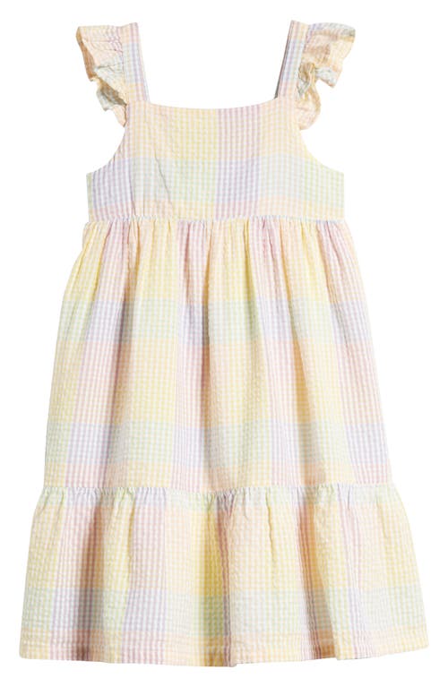 Tucker + Tate Kids' Gingham Cotton Tiered Sundress Yellow Finch Picnic Plaid at Nordstrom,