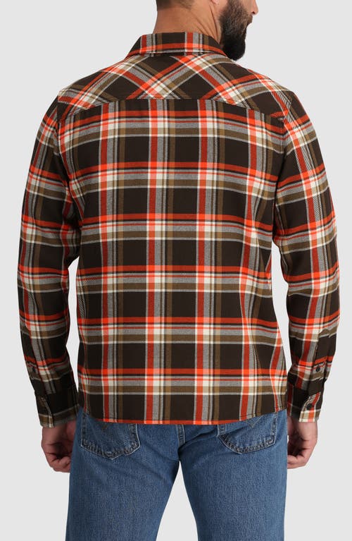 Outdoor Research Feedback Plaid Flannel Overshirt In Grounded Plaid