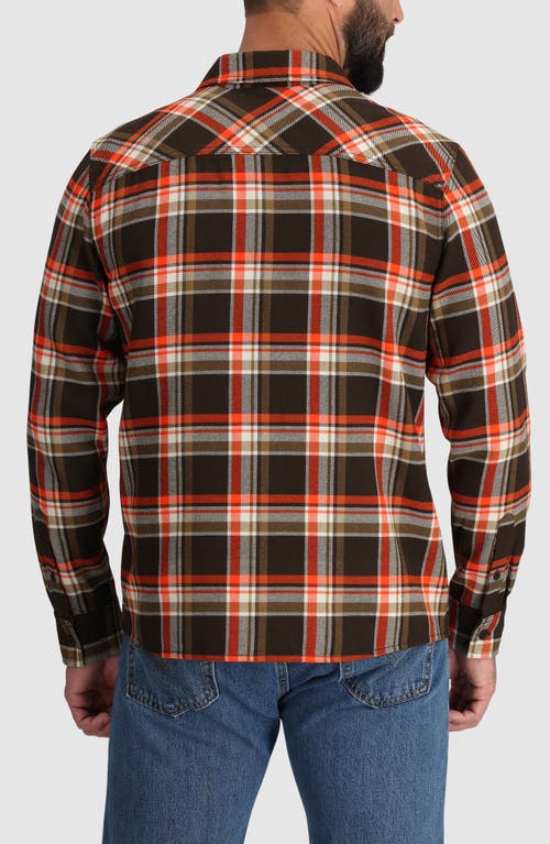 Shop Outdoor Research Feedback Plaid Flannel Overshirt In Grounded Plaid