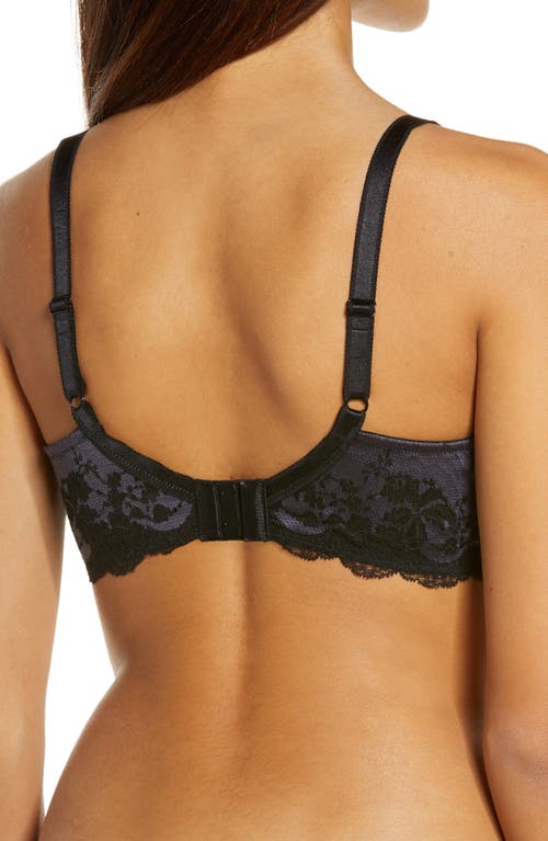 Shop Wacoal Lace Affair Underwire Bra In Black/graphite