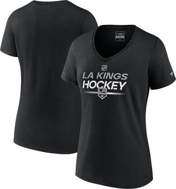 LA Kings Fanatics Black Womens Large V-neck Tshirt