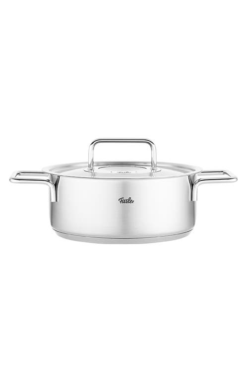 Fissler Pure Collection Stainless Steel 2.7 Quart Rondeau With Metal Lid In Stainless Steel