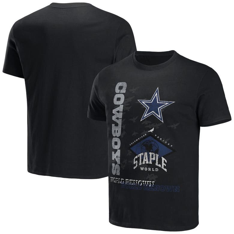 STAPLE NFL X STAPLE BLACK DALLAS COWBOYS WORLD RENOWNED T-SHIRT