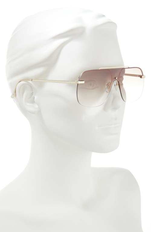 Shop Aire Venatici 137mm Aviator Sunglasses In Bright Gold/light Brown Grad