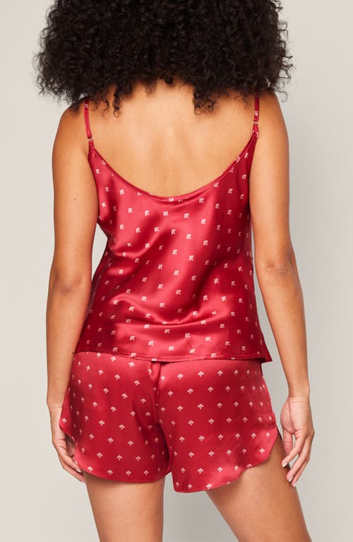 Shop Petite Plume Mulberry Silk Short Pajamas In Red