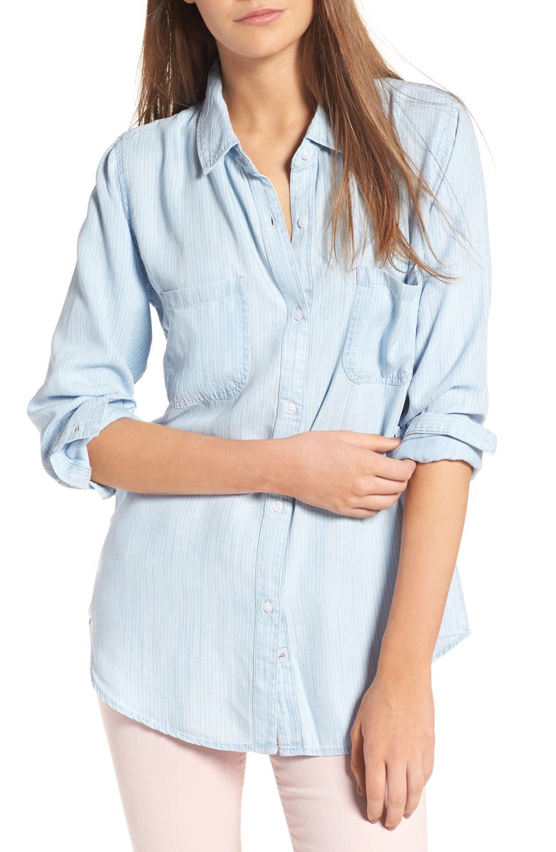 Rails Carter Pinstripe Chambray Shirt | Nordstrom