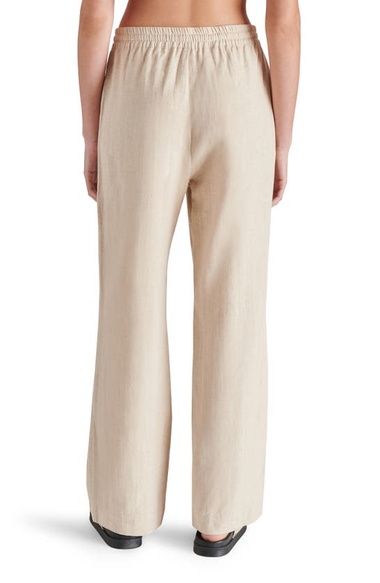 Shop Steve Madden Venetia Cotton & Linen Drawstring Pants In Natural