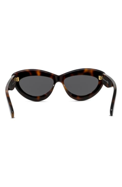 Shop Loewe Curvy 54mm Cat Eye Sunglasses In Dark Havana/smoke