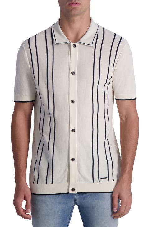 Lucky Brand Men's Short Sleeve Stripe Linen Camp Collar Shirt, Natural  Stripe, Small : : Clothing, Shoes & Accessories