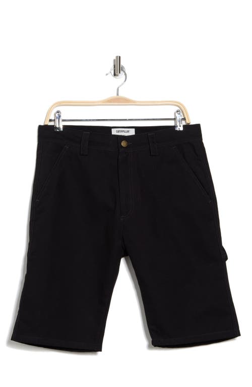 Cotton Canvas Carpenter Shorts in Black