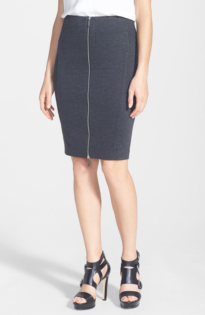 MICHAEL MICHAEL KORS Front Zip Seamed Skirt, Main, color, 063