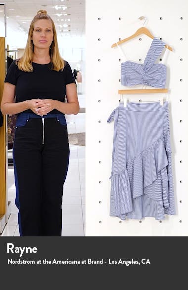 raquel striped midi dress