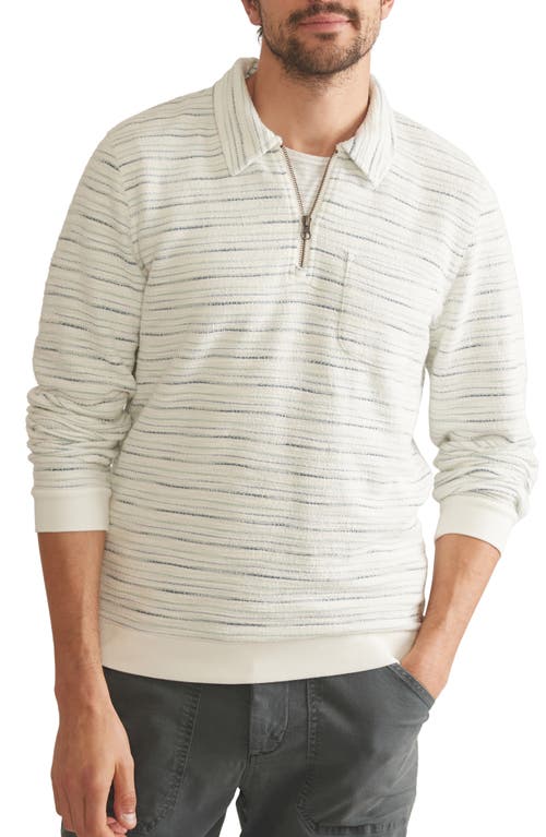 Marine Layer Textured Stripe Pullover Sweater Natural Cool at Nordstrom,