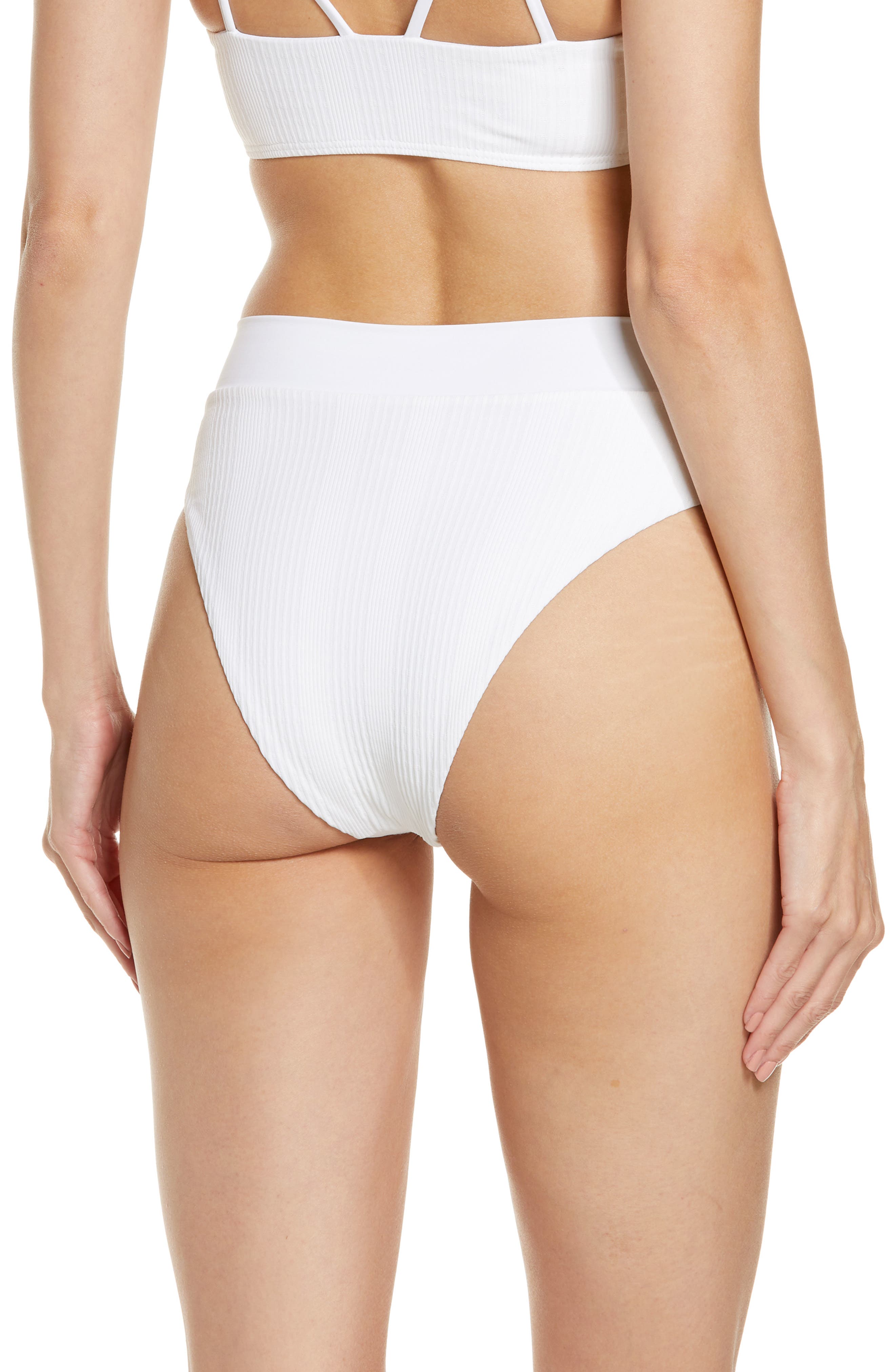white ribbed bikini bottoms