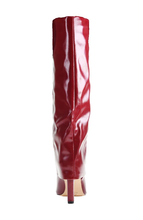 Chinese Laundry Fave Foldover Shaft Pointed Toe Knee High Boot In Red