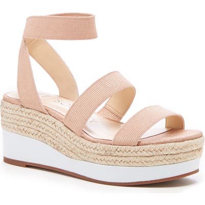 Sole Society Aven Platform Wedge Sandal, Beige