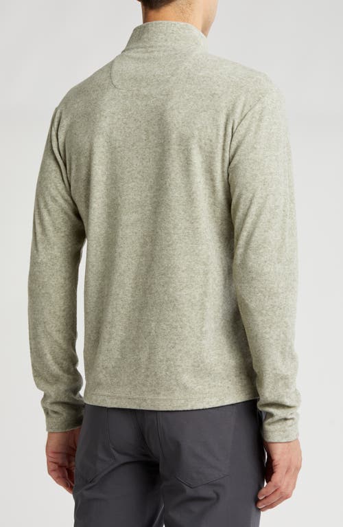 Vintage 1946 Heather Chenille Quarter Zip Pullover In Frosty Green Heater
