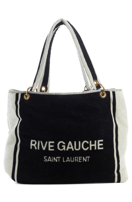 SAINT LAURENT SAINT LAURENT RIVE GAUCHE NOE TERRYCLOTH TOWEL TOTE
