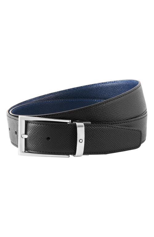Montblanc Reversible Saffiano Leather Belt in Black at Nordstrom