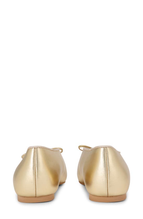 Shop Kurt Geiger London Sloane Eagle Ballet Flat In Gold