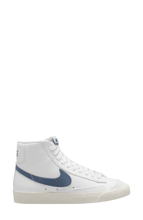 Nike Blazer Mid '77 Trainer In White/diffused Blue-sail