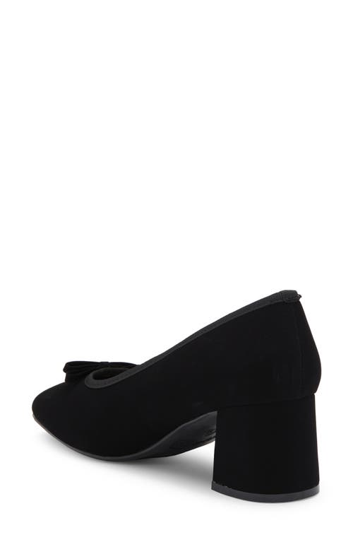 Top Guy Shoes Elba Square Toe Pump In Black Nubuck