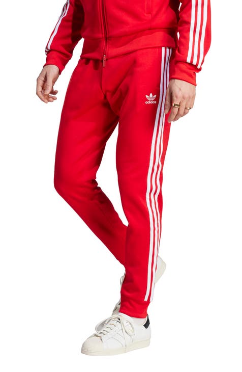 adidas Graphics Floral Firebird Track Pants - Red, Women's Lifestyle