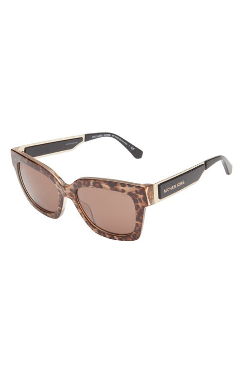 Michael Kors 54mm Square Sunglasses In Brown Havana