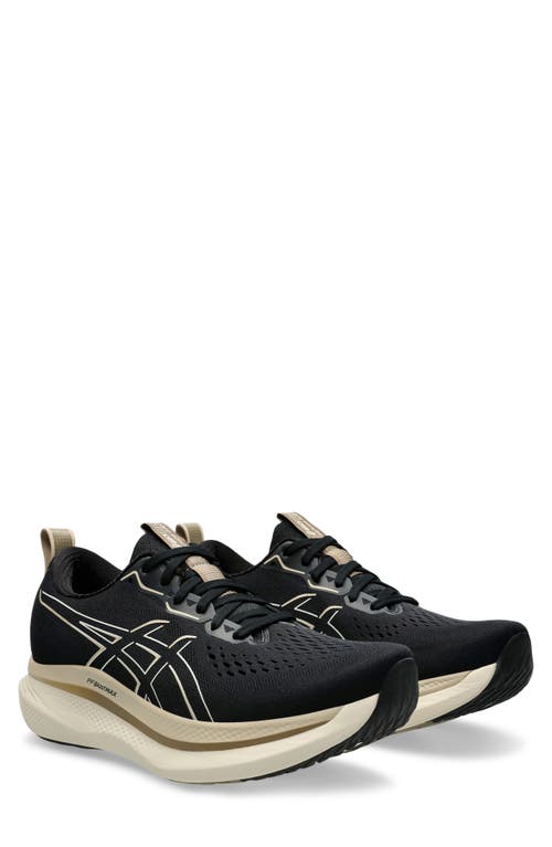 Asics ® Glideride® Max Running Shoe In Black/oatmeal