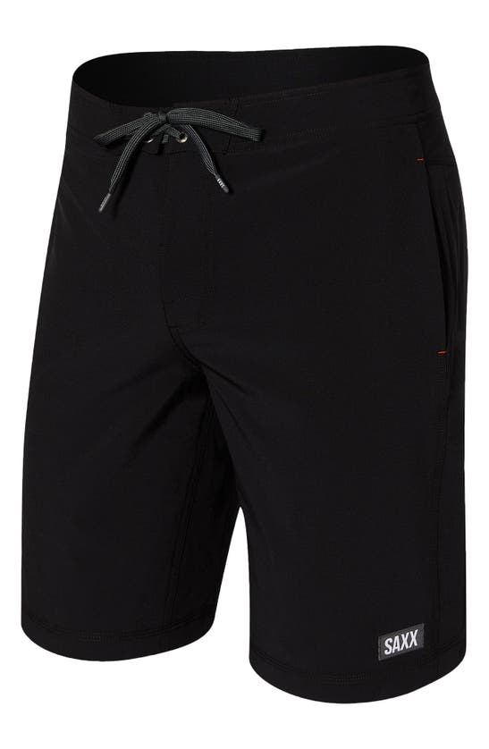 Shop Saxx Betawave 2n1 9-inch Board Shorts In Black