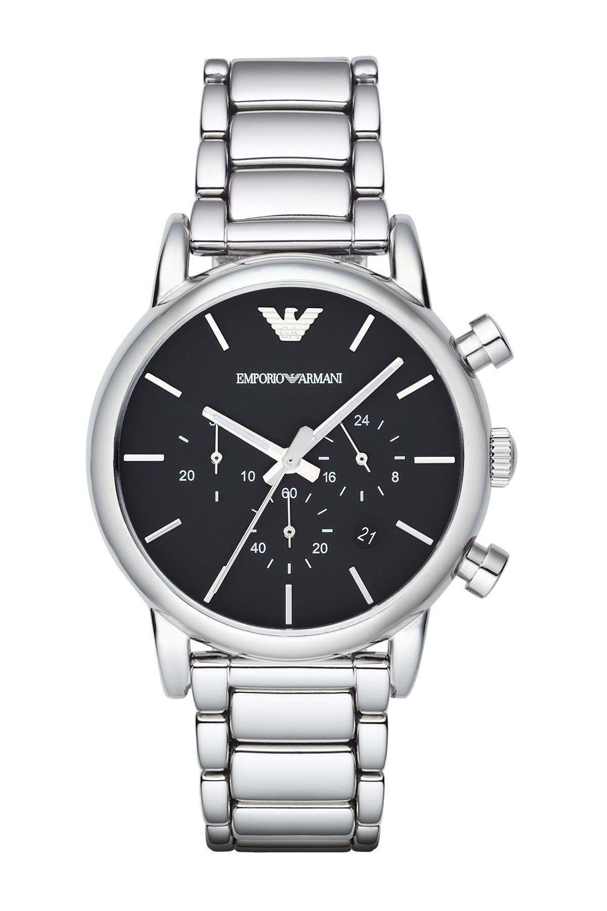 Emporio Armani Chronograph Black Dial Watch, 43mm
