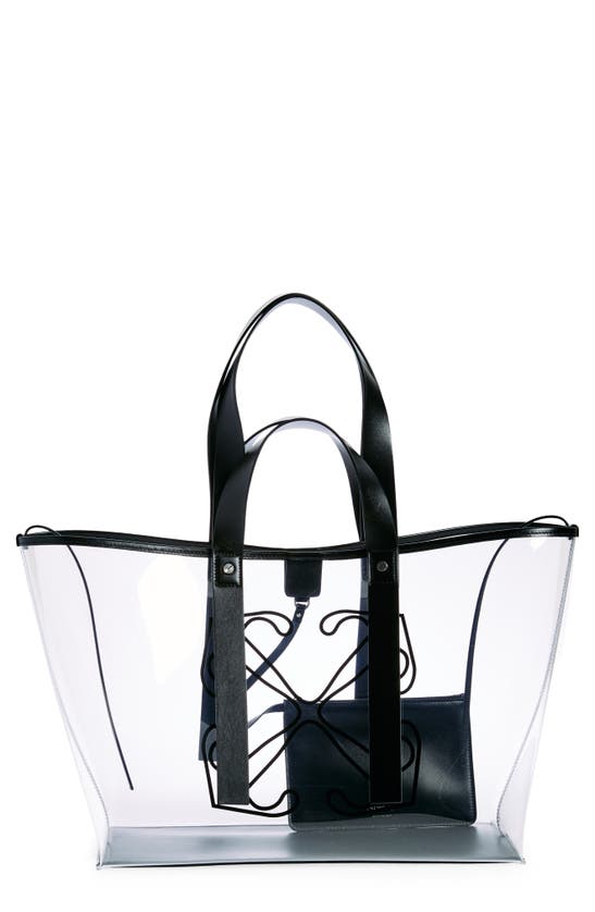Shop Off-white Medium Day Off Pvc Tote In Transparent