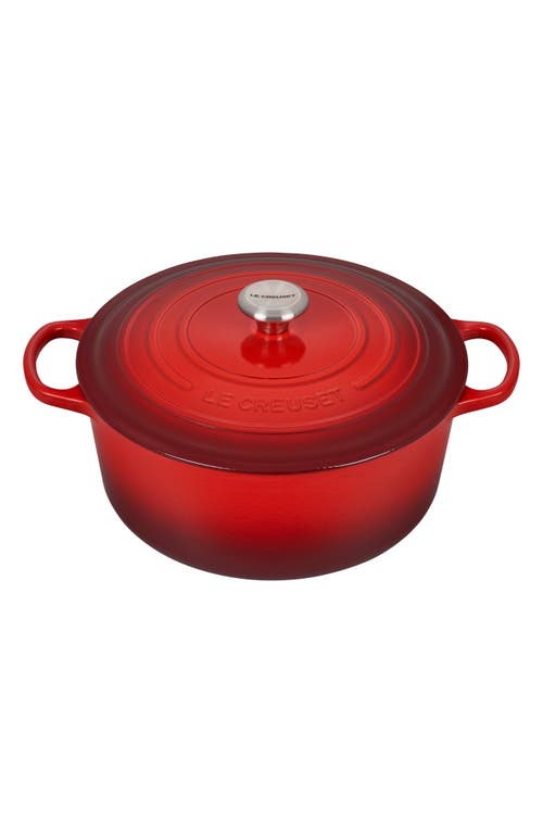 Le Creuset Signature 9-Quart Round Enamel Cast Iron Dutch Oven in Cerise at Nordstrom