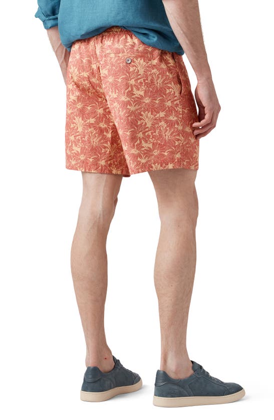 Rodd & Gunn Main Beach Floral Stretch Cotton Drawstring Shorts In Sunset
