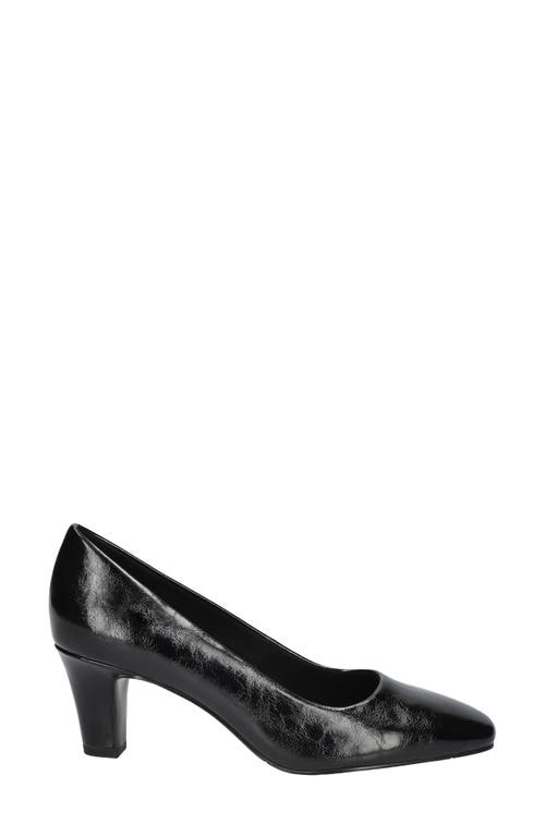 Shop Easy Street Poet Pump In Black Crinkled Patent