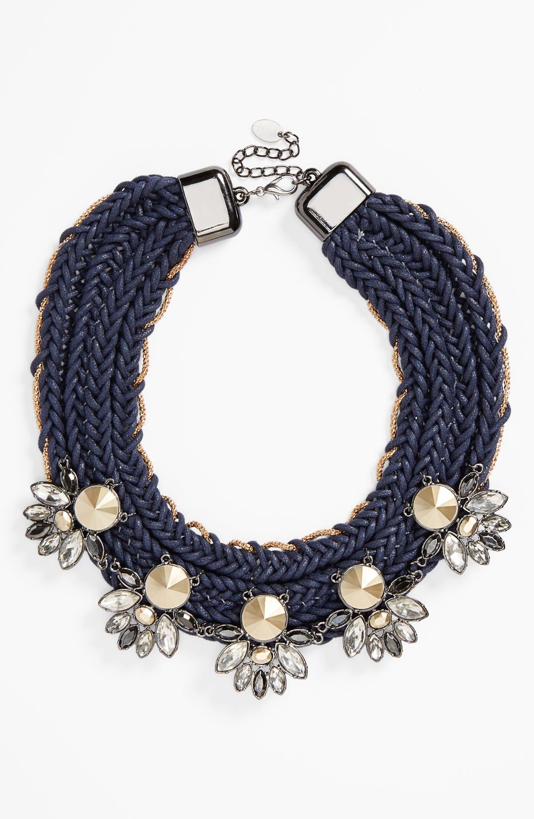 Berry Crystal Woven Statement Necklace Nordstrom