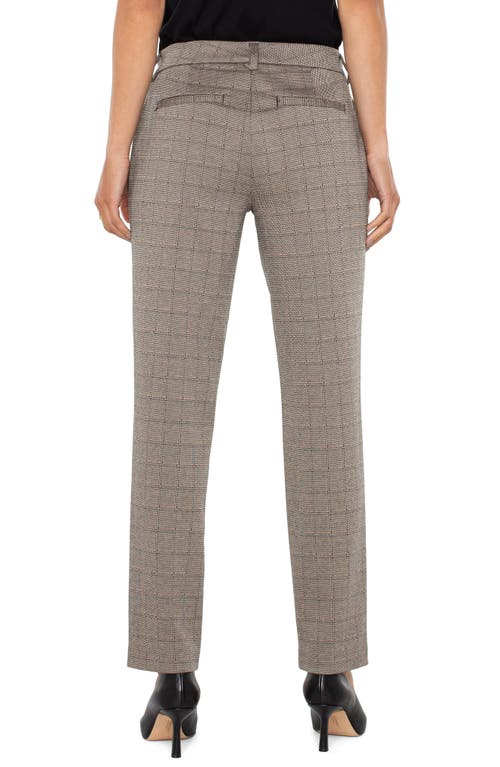 Shop Liverpool Plaid Tapered Pants In Peppercorn Plaid