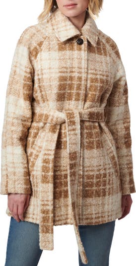 Faux shearling plaid jacket best sale