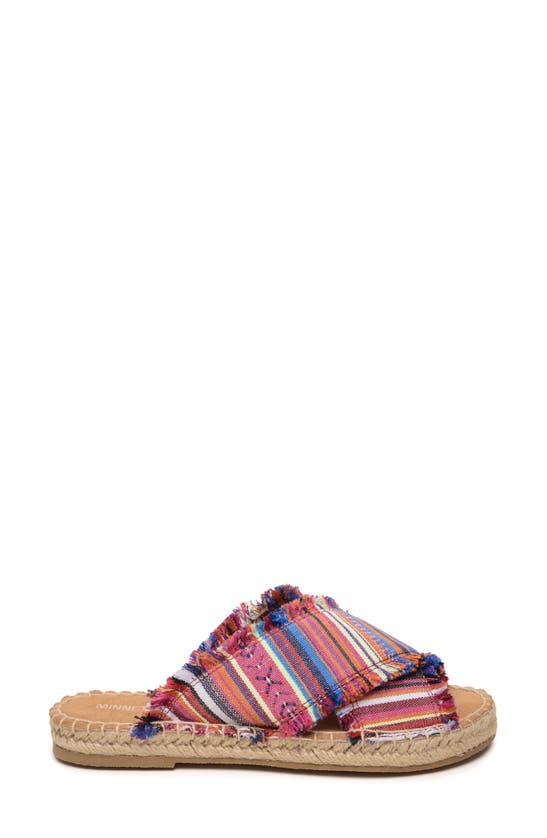 Shop Minnetonka Pepper Espadrille Slide Sandal In Coral Desert Print