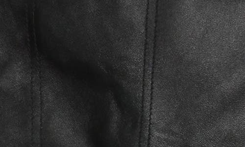 Frye Leather Trucker Jacket In Black