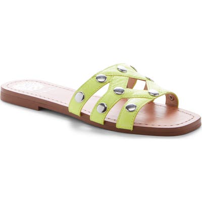 Vince Camuto Vazista Studded Slide Sandal, Yellow