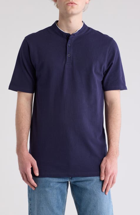 Short Sleeve Cotton Henley