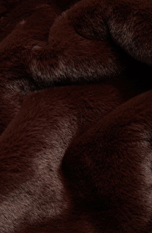 Shop Apparis Brady Faux Fur Throw Blanket In Espresso