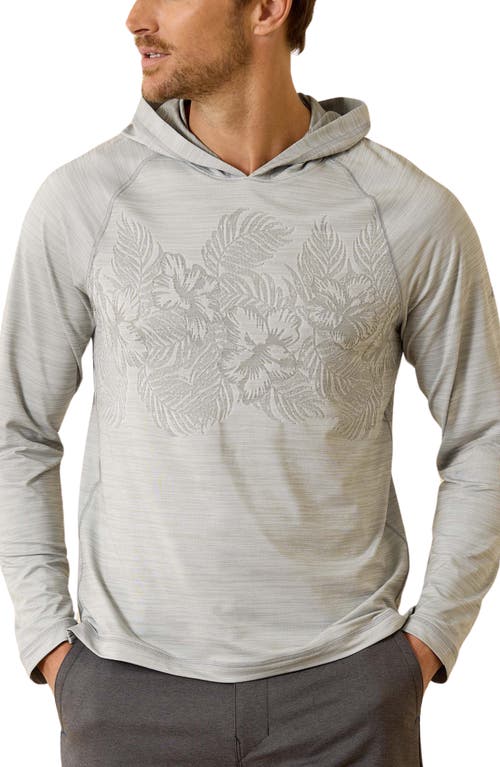 Tommy Bahama Delray Getaway Jacquard Performance Hoodie in Bala Shark at Nordstrom, Size Small