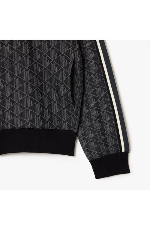Lacoste Paris Sweatshirt In Black Graphite