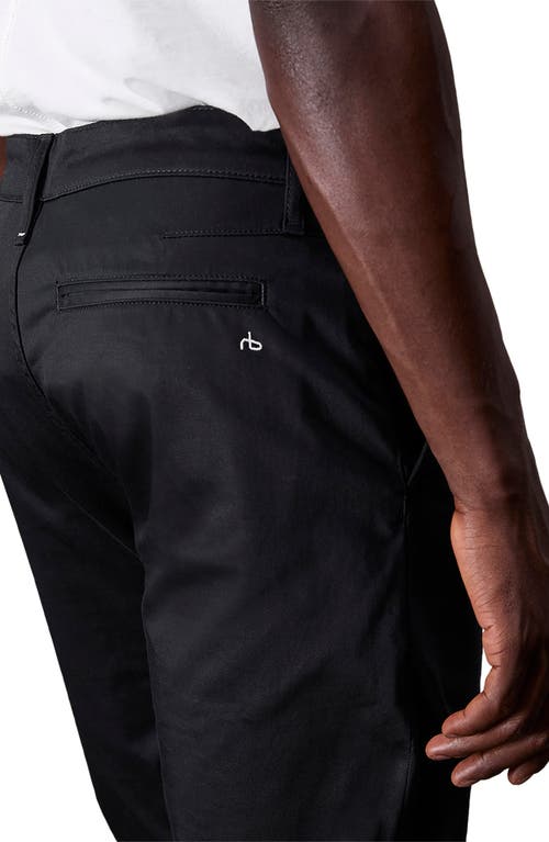 Shop Rag & Bone Standard Stretch Cotton Twill Chinos In Black