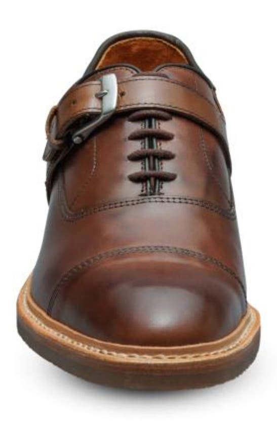 Shop Allen Edmonds Park Avenue Cap Toe Oxford With Buckle Harness In Dark Chili