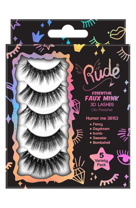 Assorted 5-Pack Essential Faux Mink 3D Lashes