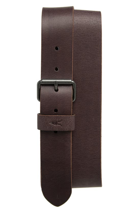 Shop Allsaints Leather Belt In Bitter Brown