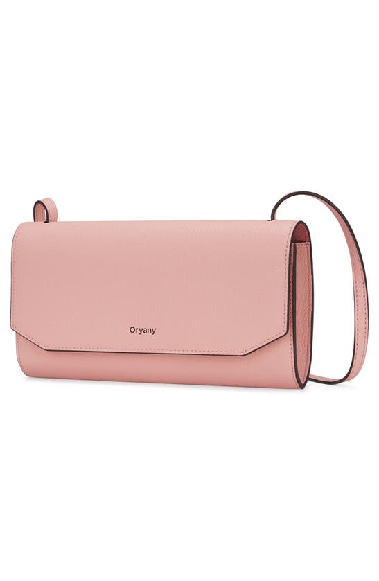 Shop Oryany Mandy Leather Crossbody Wallet In Baby Pink